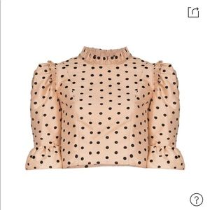 Batsheva Spring Prairie Top beige taffeta